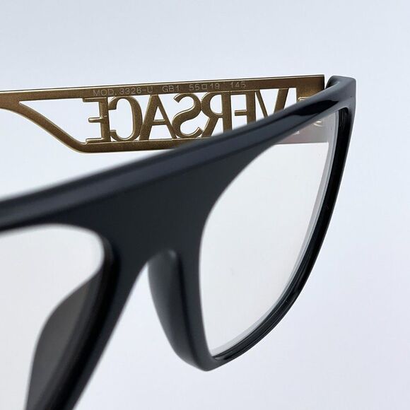 NEW Versace VE3326U GB1 Black Gold Square Unisex Eyeglasses - Picture 9 of 10